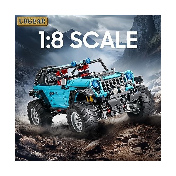 URGEAR Technic RC Modèle de Voiture à Échelle 1:8 2680pcs Blocs de Construction Véhicule SUV Tout-Terrain, Télécommandé Fonct