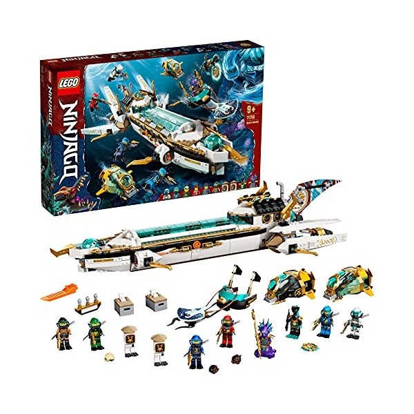 LEGO 71756 Ninjago L’Hydro Bounty sous-Marin avec Mini Figurines Kai et NYA, Jouet Ninja pour Enfants 9 Ans et Plus