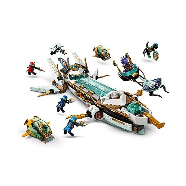 LEGO 71756 Ninjago L’Hydro Bounty sous-Marin avec Mini Figurines Kai et NYA, Jouet Ninja pour Enfants 9 Ans et Plus