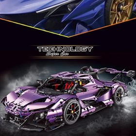 MISINI T5012 Supercar Apollo IE Briques de serrage pour voiture télécommandée 1/8 3668/pièces Technologie MOC Violet Compatib