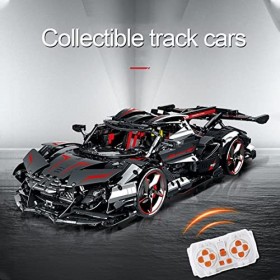 LAKIN Technic Voiture de Sport Jeu de Construction, 2.4Ghz RC Voiture Télécommandée avec Moteur, Modèle de Voiture à Collecti