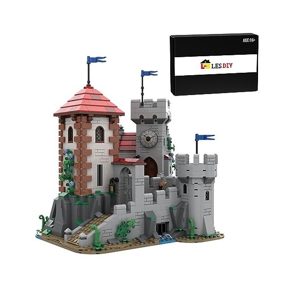 GUDAN Kit de construction de château médiéval, MOC-150482 Edgewater Keep, château modulaire - Jouet MOC pour enfants et adult