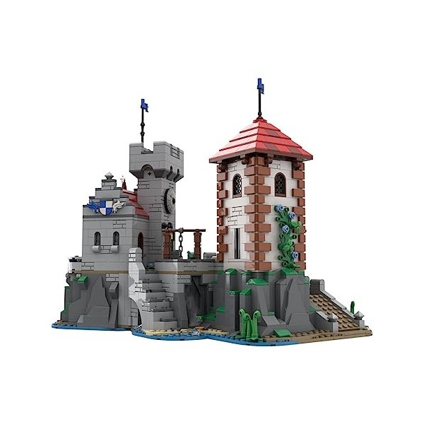 GUDAN Kit de construction de château médiéval, MOC-150482 Edgewater Keep, château modulaire - Jouet MOC pour enfants et adult