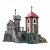 GUDAN Kit de construction de château médiéval, MOC-150482 Edgewater Keep, château modulaire - Jouet MOC pour enfants et adult