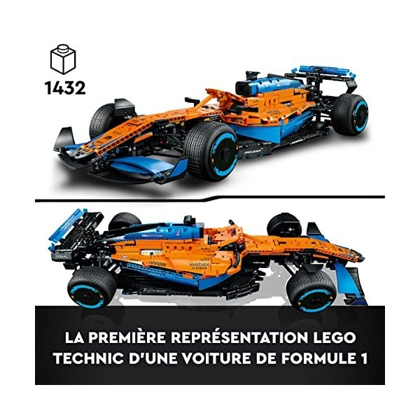 LEGO 42141 Technic La Voiture De Course McLaren Formula 1 2022, Modèle Réduit F1, Kit de Construction, Maquette à Construire 