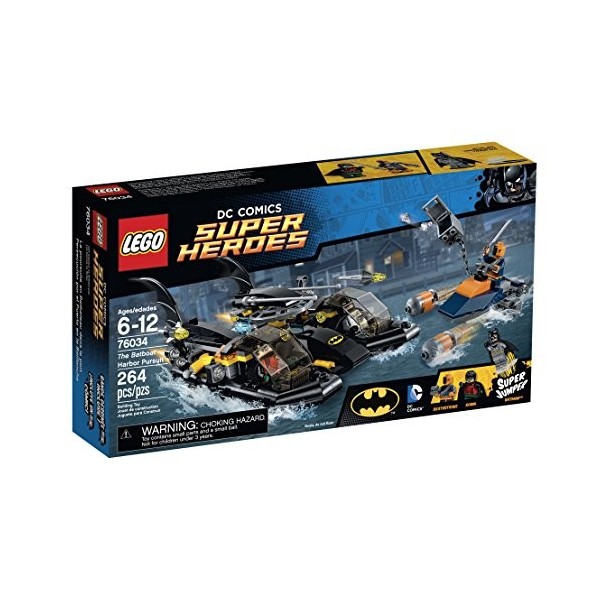 LEGO Super Heroes 76034 the Batboat Harbor Pursuit Building Kit by LEGO