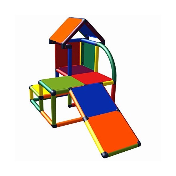 Move and stic Mila Cabane de jeu multicolore avec toboggan - Pour chambre denfant, salle de jeux ou jardin