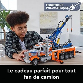 LEGO 42128 Technic Le Camion de Remorquage Lourd Camion Jouet avec Grue, Jouet de Construction pour Enfants