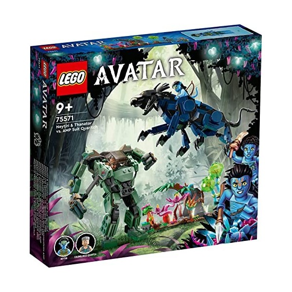 Lego Avatar Lot de 3 : 75571 Neytiri et Thanator vs. Quaritch au MPA, 75572 Jakes et Neytiris premier vol sur un Banshee et 7