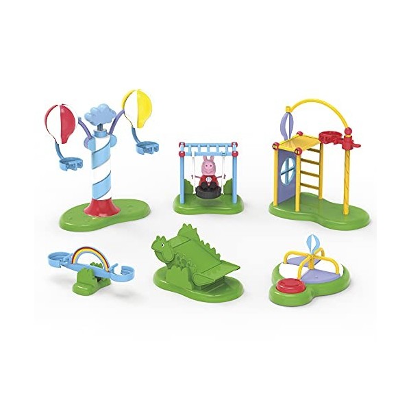 Hasbro Peppa Pig F2399 Playset Adventures Peppas Balloon Park Jouet préscolaire avec 6 Accessoires Figurine, à partir de 3 An