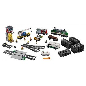 LEGO City Cargo Train 60198 Remote Control Train Building Set with Tracks for Kids, Top Present for Boys and Girls 1226 Piec