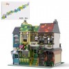 WUBA Lot de 1908 briques de modélisme pour épicerie, vues de rues - Modèle de magasin modulaire - Compatible avec Lego