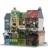 WUBA Lot de 1908 briques de modélisme pour épicerie, vues de rues - Modèle de magasin modulaire - Compatible avec Lego