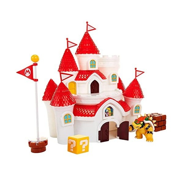 Super Mario Set de Jeu Château Princesse Peach Royaume du Champignon, 58541-4L