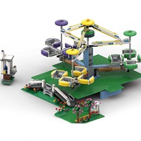 AKAYI Kit de construction modulaire RC Grande roue Modèle 894 pièces MOC Aire de jeux Architecture Modulaire Jouet de constru