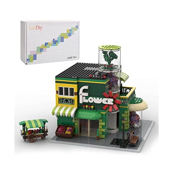 VINTAGE SILK 1834 pièces pour Lego 10309, modèle de magasin de fleu