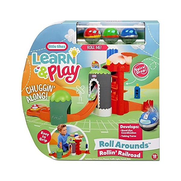 little tikes Learn & Play Roll Arounds Rollin Jeu Piste pour Enfants, Âge 18 Mois & + -Contient 3 Voitures, 658402EUC