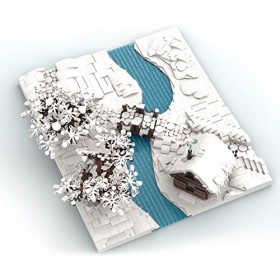 Kit Modèle Darchitecture, Kit De Blocs De Construction De Maison MOC, Modular Building De Vue De Rue De Scène Dhiver, 2451 