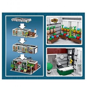 Street View Center Flower Shop Garden Center Bricks Model, DIY Grande architecture Ensemble de blocs denseignement de léduc