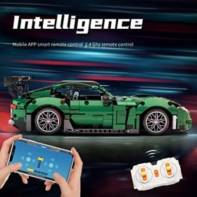 YANYUESHOP 1/14 Blocs de Construction de Voiture Technique, Voiture de Course télécommandée 1460 pièces avec contrôle APP, Co