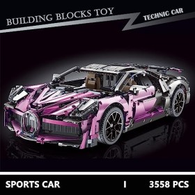 MARM Technic Voiture de Sport Française Jeu de Construction avec Moteur V8, Maquette de Voiture pour Adultes à Construire, Ro