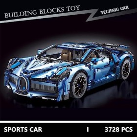 MARM Technic Voiture de Sport Française Jeu de Construction avec Moteur V8, Maquette de Voiture pour Adultes à Construire, Bl