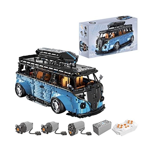 SRYC Blocs de construction Technic Autobus, 1 : 8 Modèle de bus de voiture avec moteurs, 3299 pièces Briques de serrage Techn