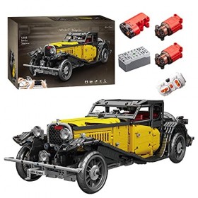 Bulokeliner Technique Briques de construction pour Bugatti 50T, 3564 pièces Technique de voiture de course classique avec mot