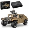 MSEI Technic Véhicule Tout Terrain pour Hummer 3935 pièces 1/8 Voiture Militaire Véhicule Blocs de Construction Compatible av