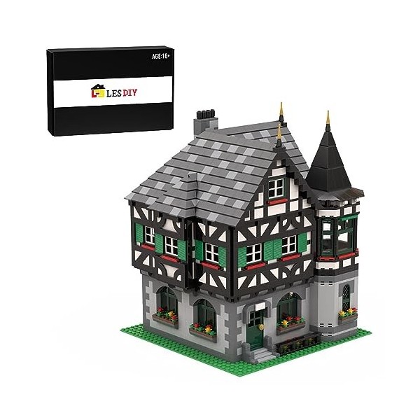 Explorers MOC-104380 Modèle de château darchitecture médiévale, kit de construction modulaire, cadeaux pour adultes et enfan