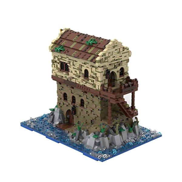 Aetheria Ensemble de briques de modélisation de scène de rue médiévale - Série Cityscape - Maison insulaire - Kit darchitect