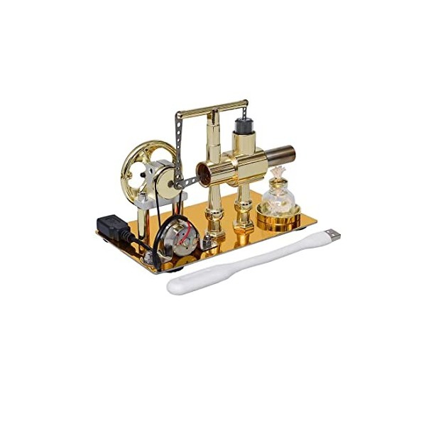 YANYUESHOP Moteur Stirling, kit de Moteur Stirling à air Chaud à Balance métallique, Jouet éducatif générateur pour Adultes e
