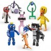 Minifigur Ensemble De Blocs De Construction 7 Pièces MOC Ensemble De Figurines Rainbow Friends Nano Micro Blocs De Constructi