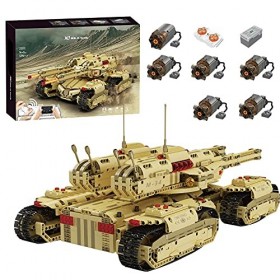 MayB Technic Char Militaire, Char Mammouth Jouet de Construction avec Moteur et Contrôle APP, Compatible avec Lego Technic, 3