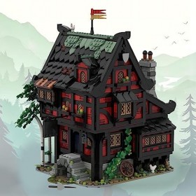 Modulaire Architecture Blocs De Construction 2929pièces MOC-111710 The CRUSADERS INN Nano Micro Blocs De Construction Mini E