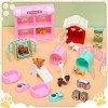 Tacobear Accessoire Maison de Poupee Figurine de Chien Miniature Niche à Chien Meubles Jouet pour Maison Poupee Jeu dimitati