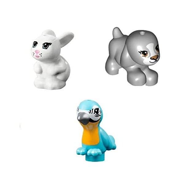 LEGO Amis Animal Lot 4 – Chien, lapin, Manque bleu LEGO