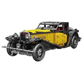 Barm Ensemble de Construction de Voitures Classiques Technic, Brique de Jouets de modèle de Voiture de Sport rétro, Bloc de C