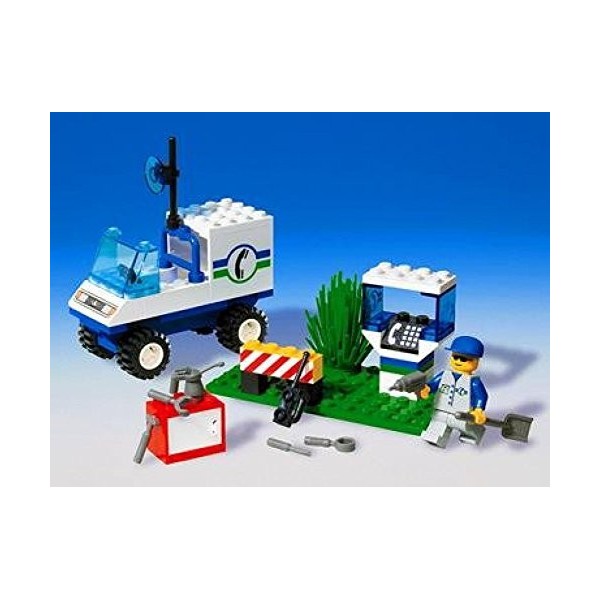 LEGO System Telephone Repair, 43 Pieces, 6422, Retired Set from 1998 System Town, Town Jr. by LEGO