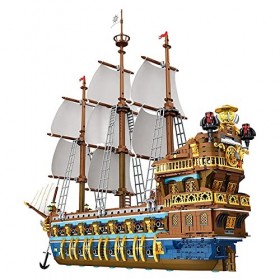 Navire Pirate Jue De Construction,MOC Petites Particules Grande Difficulté Assemblé Modèle 3162 Pièces Street View Série Joue