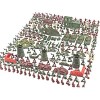 Uposao 238Pcs Ensemble De Jouets De Modèle De Soldat Militaire, Ensemble De Jeu Militaire pour Enfant avec Soldats, Tanks, Av