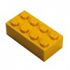 LEGO Pièces et Pièces: Orange Clair Clair Flamme Orange Jaune 2x4 Brique x500