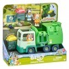 Bluey Set de Jeu Camion Poubelle avec Figurines articulées de 6,3 cm