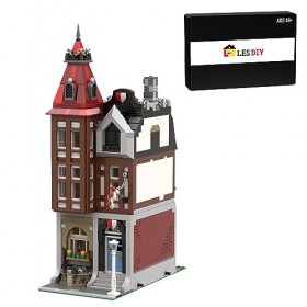 LuminaNova MOC Kit darchitecture - Modèle de maison de ville à colombages - Jouet dornement créatif pour enfants - Jeu de b