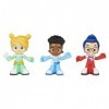 Mighty Express Lot de 3 Figurines pour Enfant - avec Rail et barrière, pour compléter Les Kits de Jeu Mighty Express à partir