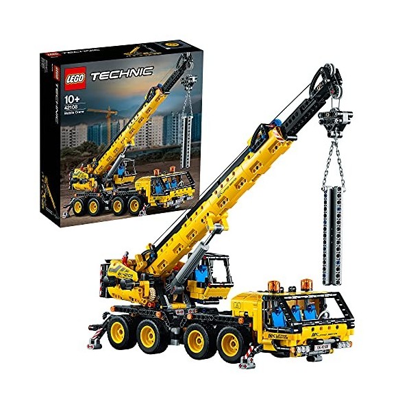 LEGO 42108 Technic La Grue Mobile Jeu, Ensemble de Construction de véhicules