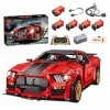 DAXX Technic Voiture de Sport Jeu de Construction, Voiture Télécommandée Ford Mustang Shelby GT500, 3386 Pièces Blocs Compati