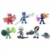 PJ Masks Robot Ensemble héros et méchants-7 Figurines daction avec 10 Accessoires-À partir de 3 Ans, F2096FF2, Multicolore