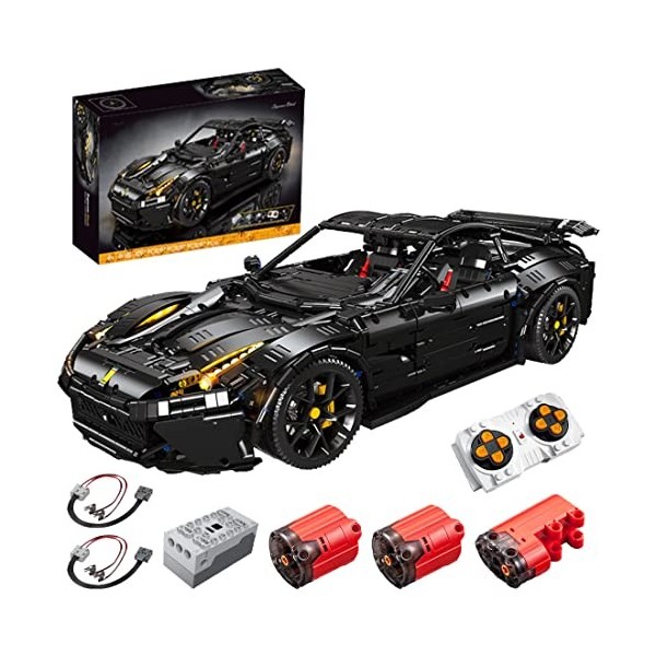 Myse Technic Voiture de Sport Blocs Construction, 2.4Ghz Télécommande Supercar Modèle for Ferrari F12, 3097+ Pièces Jeu Compa