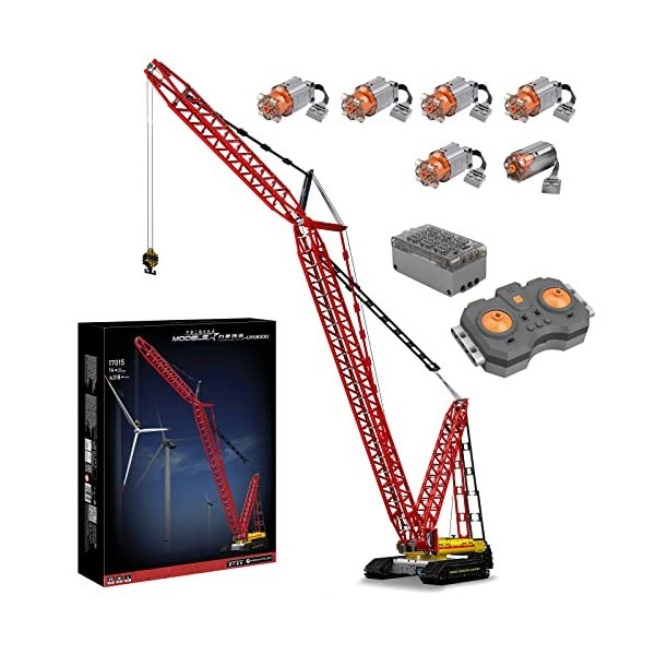 SDXFUWA 17015 Grue sur Chenilles, Assemblages de Blocs de Construction, contrôle APP/RC, pour Enfants de 14 +/Adulte 4,318 p